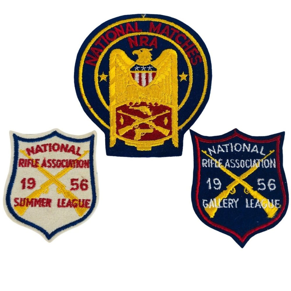 3 NRA Patches 1956 Unused Summer League Gallery National Rifle Association VTG‎